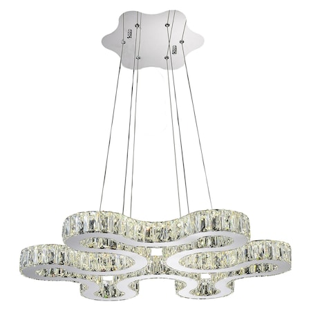 Led Chandelier With Chrome Finish